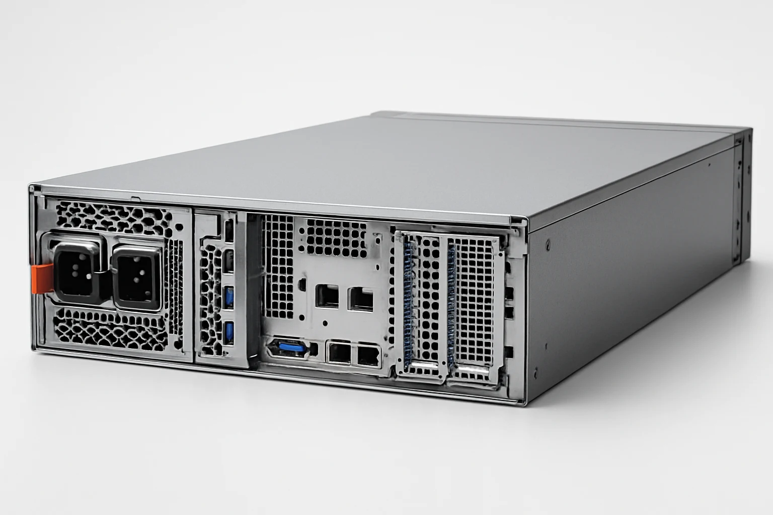 mặt sau Dell R650, các cổng kết nối và nguồn dự phòng